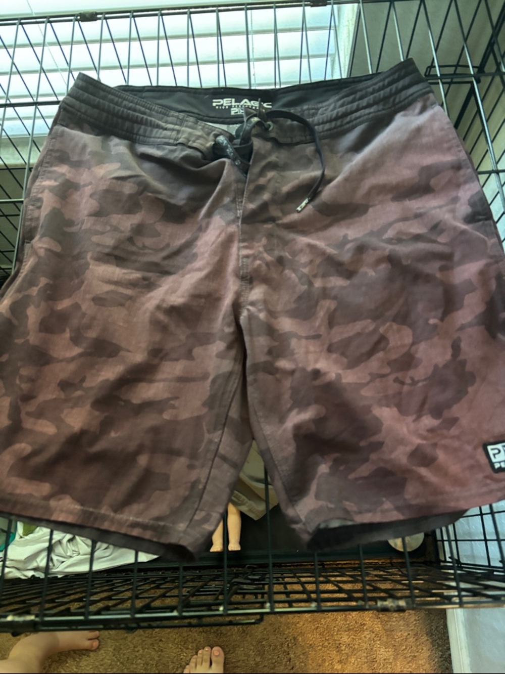 Pelagic Men’s Brown Camo Swim Board Shorts